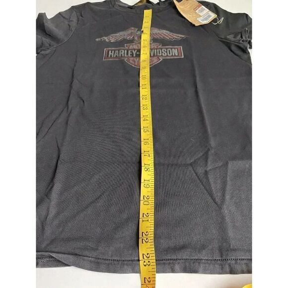 Harley Davidson Distressed Eagle Logo Short Sleeve Tee Top Women’s Sz M NEW - Picture 5 of 7